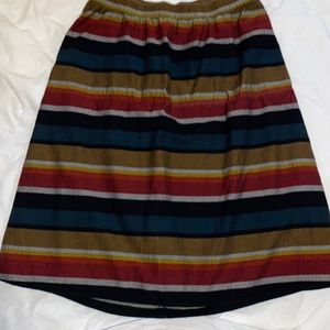 Old Navy Striped Multi-Color Elastic Waist Skirt- Size Large